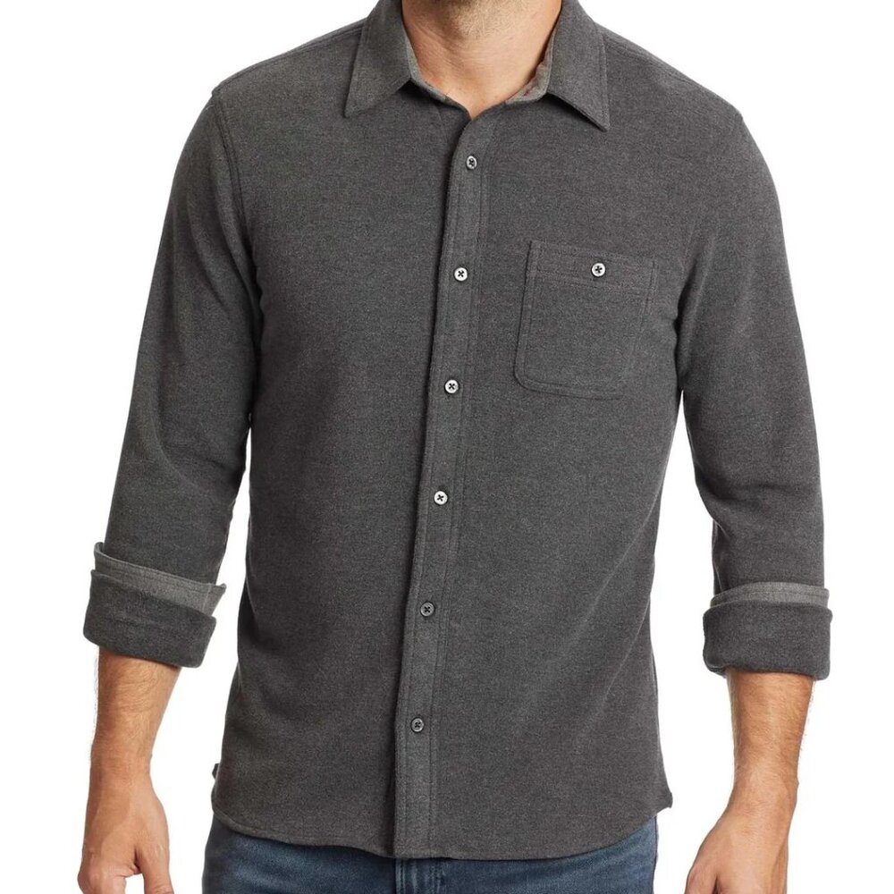 Flag & Anthem Charcoal Knit Performance Flannel Shirt